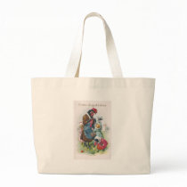 Mother Hen and Chicks Vintage Easter Tote Bag