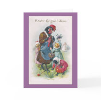 Mother Hen and Chicks Vintage Easter Greeting Cards