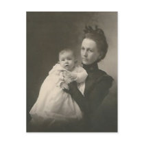 mother holding baby post card