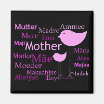 Mother in different languages magnets
