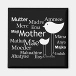 Mother in different languages refrigerator magnet