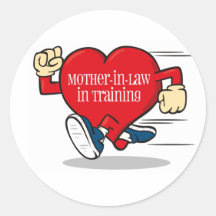 Mother-In-Law in Training Label Round Sticker