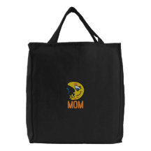 Mother Moon and Baby Star Embroidered Bag