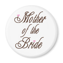 Mother of Bride Classy Browns Refrigerator Magnet
