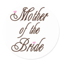 Mother of Bride Classy Browns Sticker