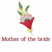 Mother of Bride floral embroidered women's t-shirt