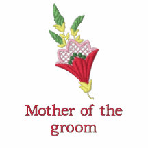 Mother of groom floral embroidered women's t-shirt
