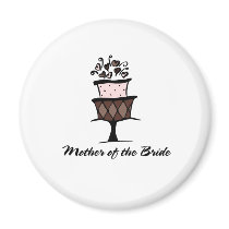 Mother of the Bride Cake Fridge Magnets