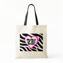 Mother of the Bride (Heart Zebra Stripes) Bag