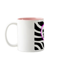 Mother of the Bride (Heart Zebra Stripes) Mugs