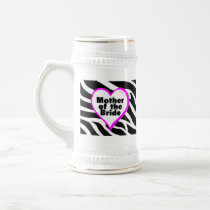 Mother of the Bride (Heart Zebra Stripes) Coffee Mug