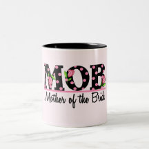 Mother of the Bride (MOD) Tulip Lettering Coffee Mugs