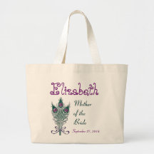 Mother of the Bride Peacock Feather Teal Purple Bags
