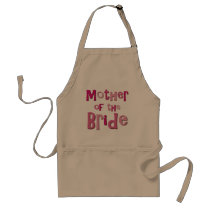 Mother of the Bride Pink Brown Apron