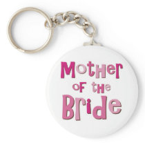 Mother of the Bride Pink Brown Key Chain