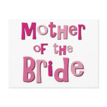 Mother of the Bride Pink Brown Post Cards