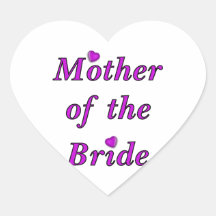 Mother of the Bride Simply Love Heart Sticker