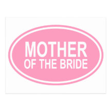 Mother of the Bride Wedding Oval Pink Post Cards