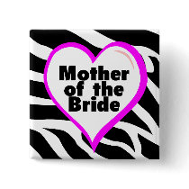 Mother of the Bride Zebra Stripes Pin