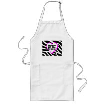 Mother Of The Groom (Heart Zebra Stripes) Aprons