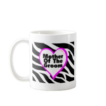 Mother Of The Groom (Heart Zebra Stripes) Mug