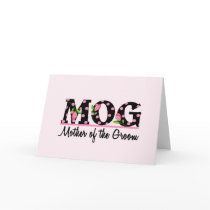 Mother of the Groom (MOG) Tulip Lettering Greeting Cards