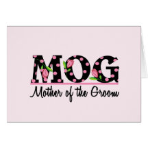 Mother of the Groom (MOG) Tulip Lettering Greeting Cards