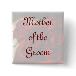 Mother Of the Groom - Red Rose Bouquet (1) Pins