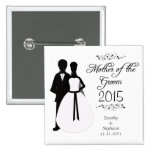 Mother of the groom swirls wedding favour button
