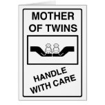 Mother of Twins Handle With Care cards