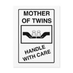 Mother of Twins Handle With Care postcards