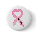 Mother Pink Ribbon Button
