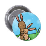 Mother Rabbit and Baby Bunny hug Buttons
