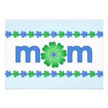 Mother’s Day Blue Spring Flowers Invitation