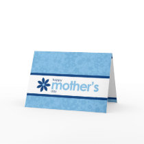 Mother’s Day Cheerful Blue Floral Greeting Card