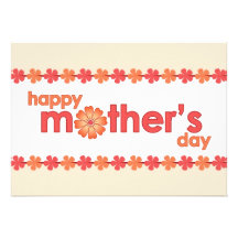 Mother’s Day Orange Spring Flowers Invitation