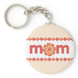 Mother’s Day Orange Spring Flowers Keychain