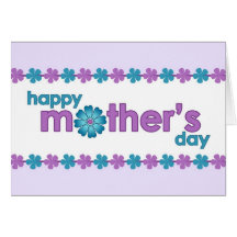 Mother’s Day Purple Spring Flowers Greeting Card