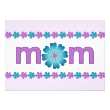 Mother’s Day Purple Spring Flowers Invitation