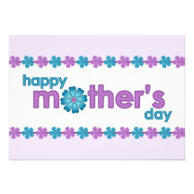 Mother’s Day Purple Spring Flowers Invitation