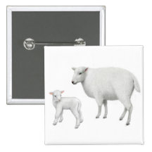Mother Sheep & Lamb Pin