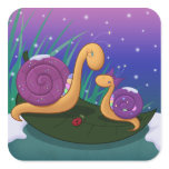 Mother Snail and Tilly Square Sticker