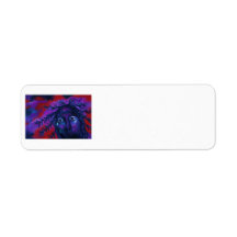 Mother Watching All – Crimson & Violet Compassion Return Address Label