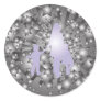 Mother With Children Round Stickers