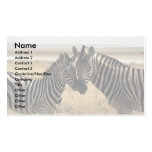 Mother zebra and young zebra business card templates