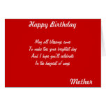 Mother's birthday greeting cards