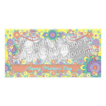 Mothers Day - ADD YOUR PHOTO - Spring Flowers Customized Photo Card