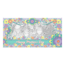 Mothers Day - ADD YOUR PHOTO - Spring Flowers Photo Cards