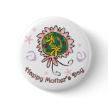 Mother's Day bouquet Pinback Button