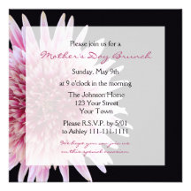 Mothers Day Brunch Invitation -- Gerbera Daisy